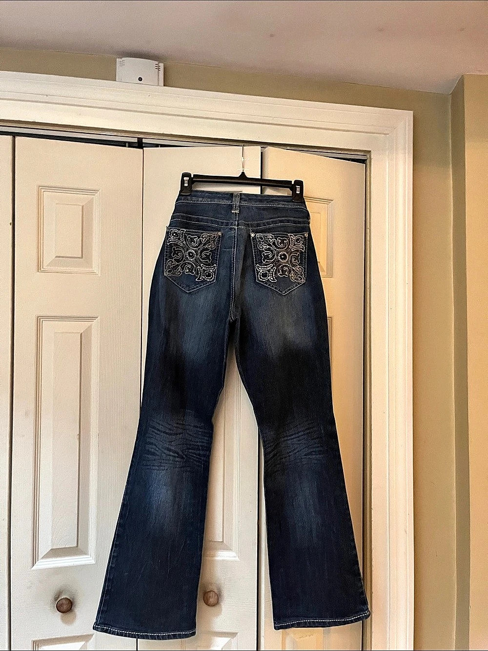Nine West Bootcut Embellished Pocket Jeans Waist 29/8 Blue